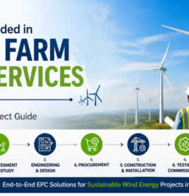 Wind Farm EPC Services in India by Cals India for renewable energy infrastructure, wind turbine installation, transmission systems, and utility-scale wind power project development