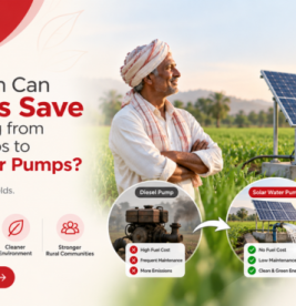 Solar water pump for agriculture in India helping farmers reduce irrigation costs