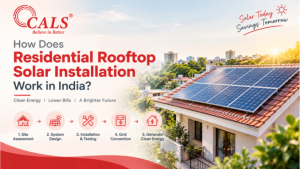 Residential rooftop solar installation in India