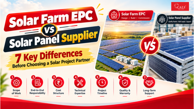 CALS India solar farm EPC company and solar panel supplier comparison